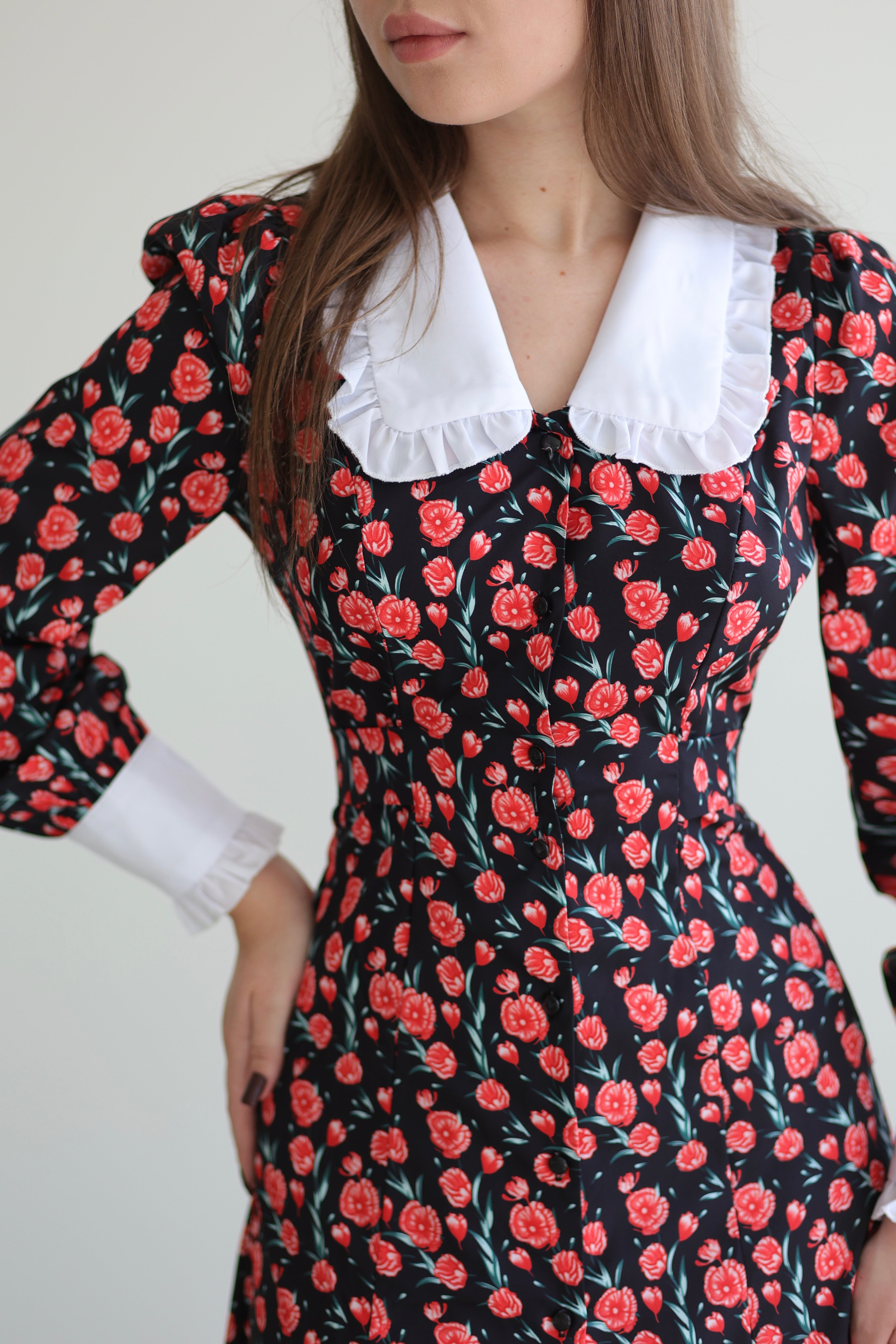 “ParTEA Time” Dress - Black and Berry